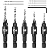 shengbenhao Countersink Drill Bit Set, 11 PCS Counter Sink Drill Bits for Wood, #5, #6, #8, #10, #12, Quick Change 1/4