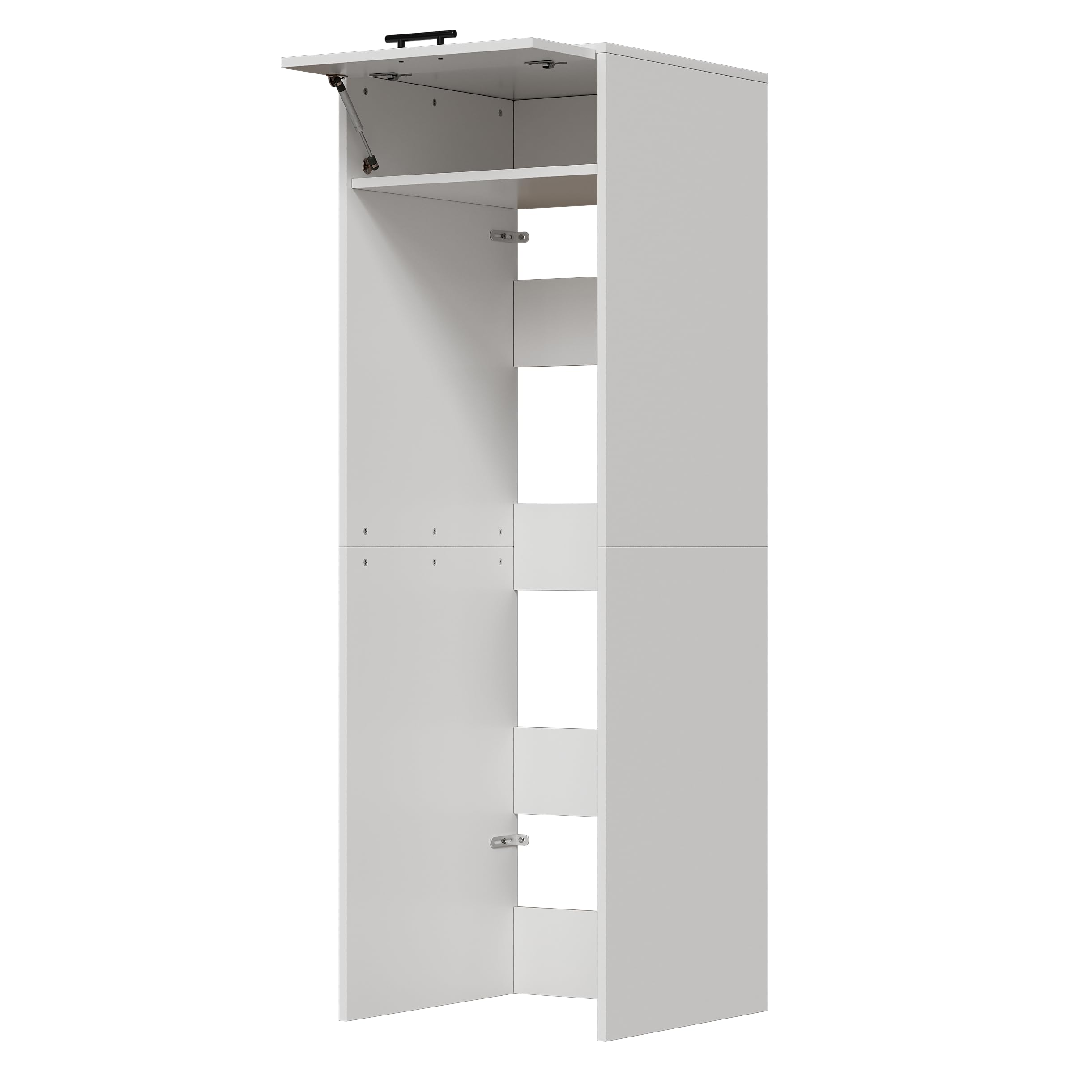 MSFE Mobile per Lavatrice e Asciugatrice,Mobile Lavatrice con Vano Portaoggetti,Kit Impilabile per Lavatrice e Asciugatrice,Armadietto per Lavatrice e Asciugatrice,200 * 65 * 65CM,Spedito in 2 Pacchi