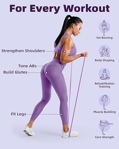 Miniatura 4 de Resistance Bands Set - Pull Up Bands for Men Women, Exercise Bands Resistance with Door Anchor, Training Poster & Pouch for Body Stretching, Pull Up