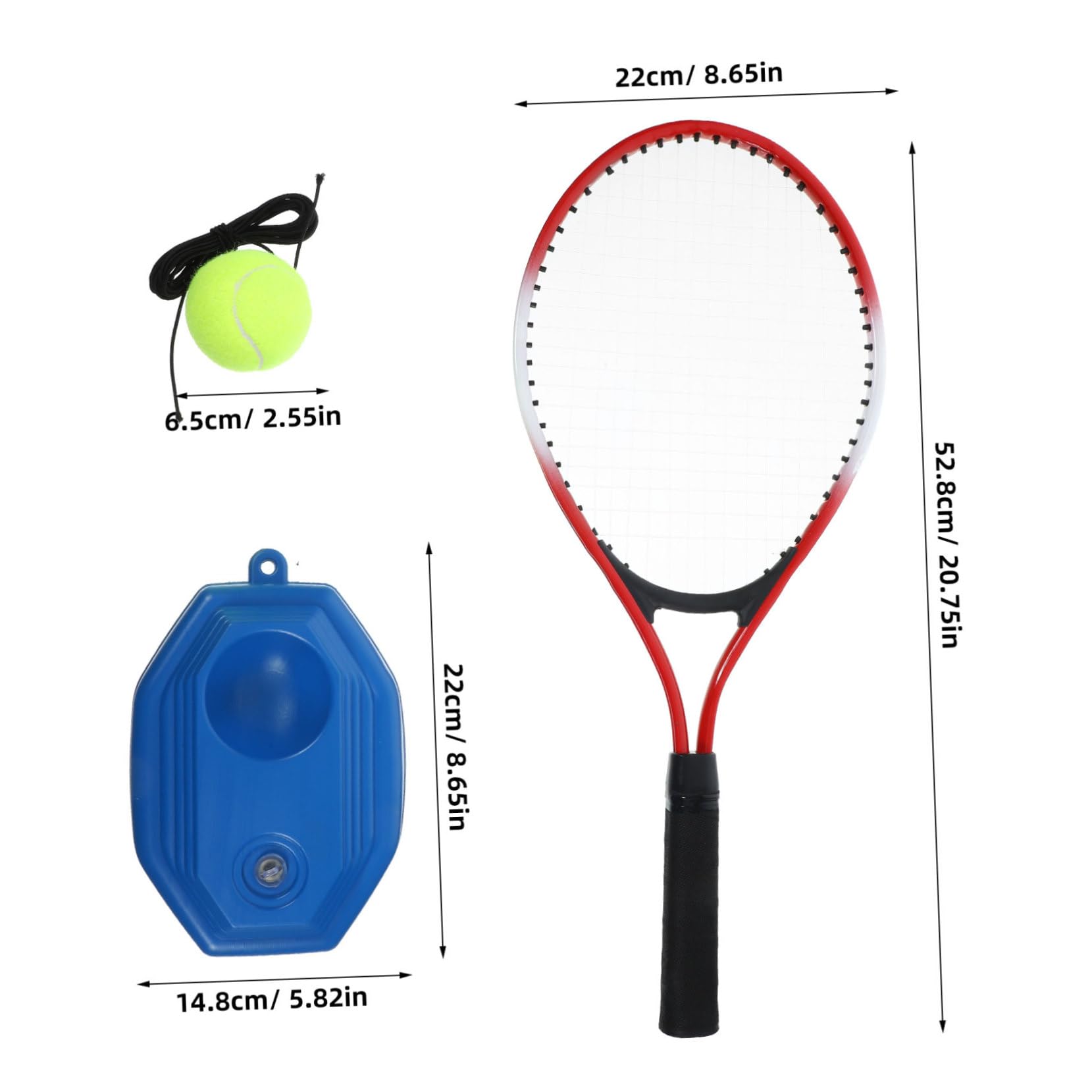 Garneck Kids Tennis Training Racket Kit 1 Set of Portable Tennis Trainer for Boys Girls