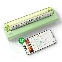 Bisofice P80 Stampante Portatile A4 Senza Arricciature, PeriPage Stampante Termica Bluetooth per Cellulare, USB per PC, Stampa liscia, Compatibile con AndroidOS, Win, Mac