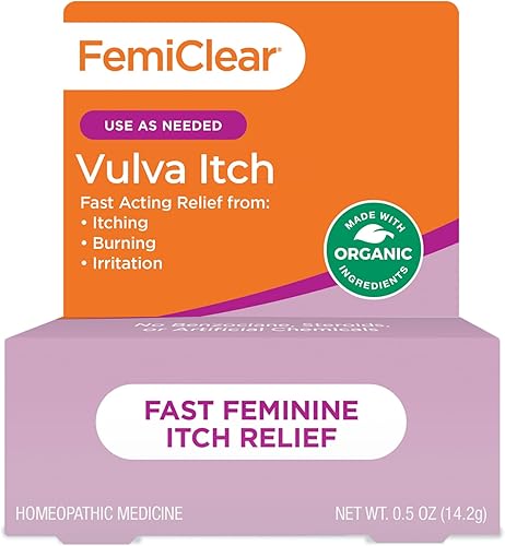 FemiClear Alivio de la picazón vaginal | Alivio rápido de la picazón femenina | Hecho con ingredientes totalmente naturales y orgánicos | Productos