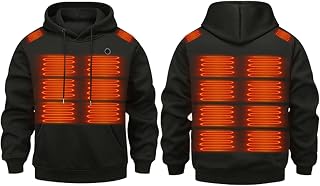 Beheizbarer Hoodie Heizpullover Beheizter Pulli Herren Damen 18 Heizzonen