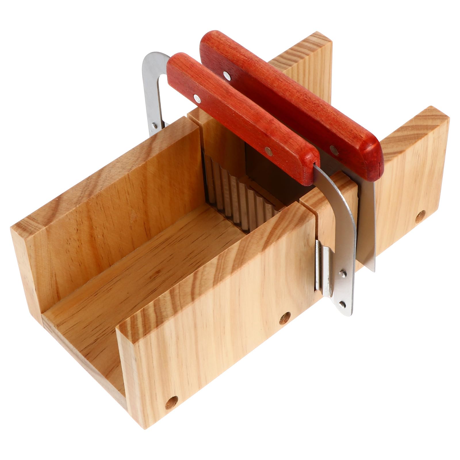 Juego de Cortador de Jabón de Madera Cuchillas Recta y Ondulada, Fácil de Usar y Corte Preciso para Hacer Jabones Artesanales en Casa