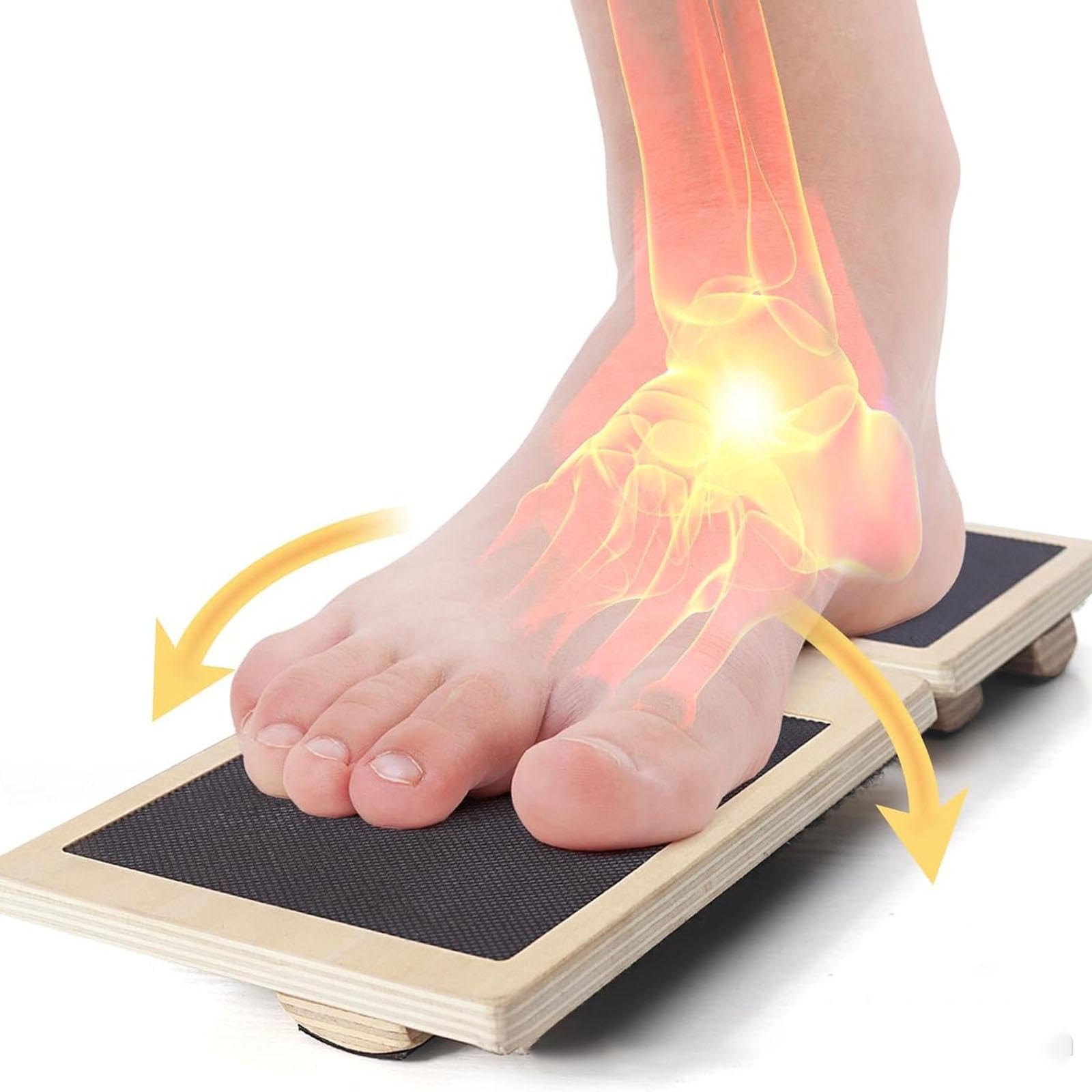 Planche d'équilibre de cheville pour entorse de la cheville - Portable - Outil d'équilibre en bois pour homme et femme Planche d'équilibre de cheville pour entorse de la cheville - Portable - Outil d'équilibre en bois pour homme et femme