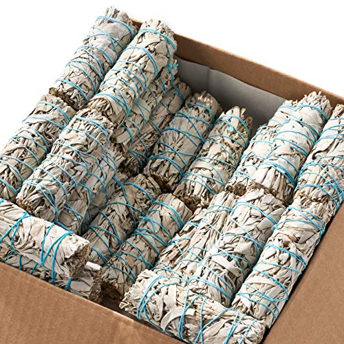 25 White Sage 4" ~ Sage Smudge Sticks for Smudging & Cleansing Energy ~ Bulk / Wholesale ~ Sustainably Grown (25 Pack)