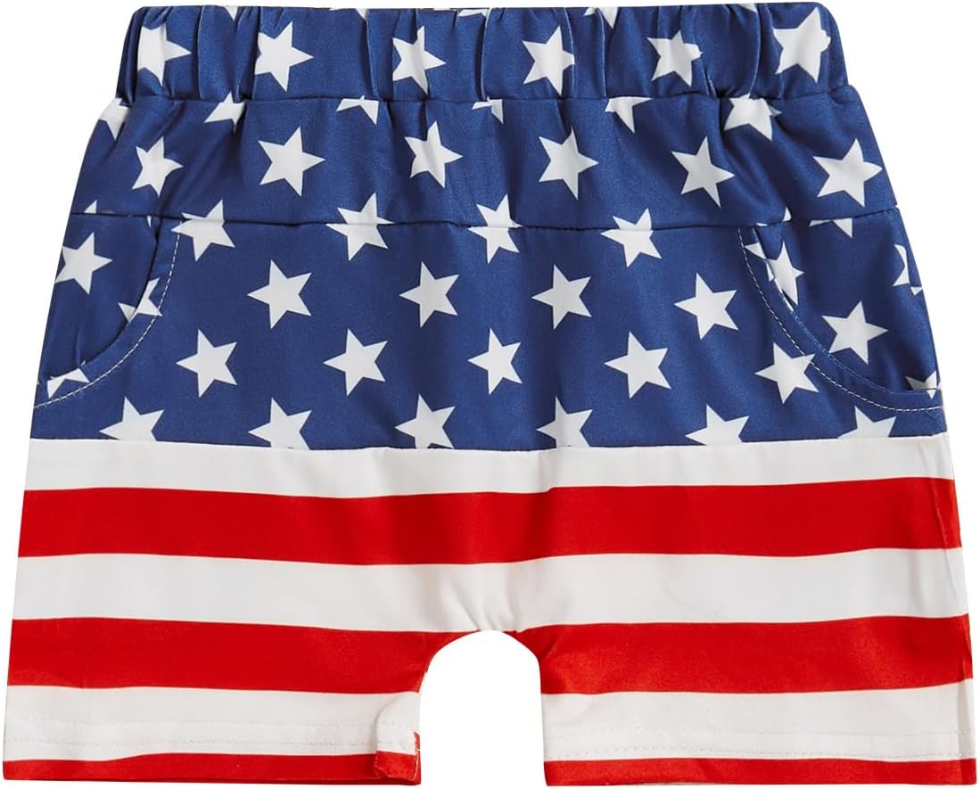 Toddler Baby Boy 4th of July Swim Shorts Print Patriotic Swimsuit Swim Trunks Fourth of July Bathing Suit Sunsuit