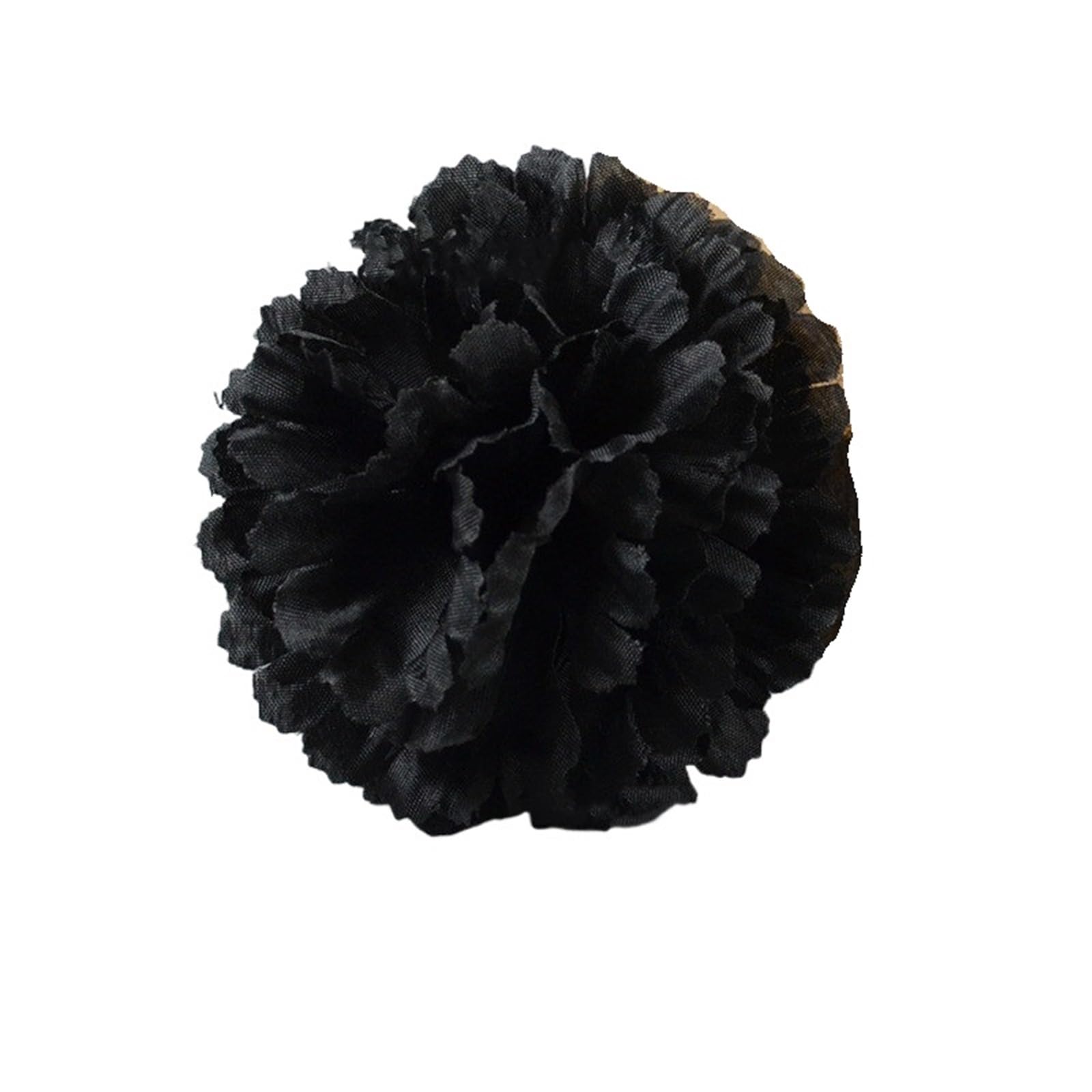 MDSRFGN Fabric Flowers 100pcs 9cm 16Colors Fabric Artificial Carnation Silk Flower Heads DIY Arch Flowers Wedding Vine Decoration(Black)