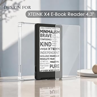 XTEINK X4 電子書籍リーダー用クリア保護ケース 2枚パック ウルトラクリア傷防止フィルム 軽量で耐久性のある保護 超薄型スキン Xteink X4 電子書籍リーダー用