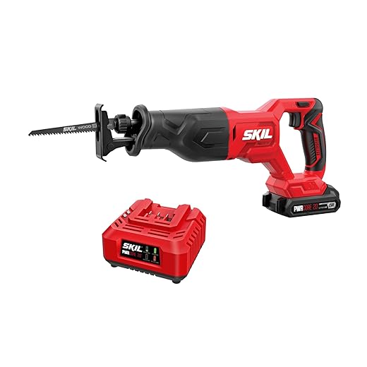 SKIL 20V Compact Reciprocating Saw Includes 2.0Ah PWR CORE 20 Lithium Battery and Charger - RS582902