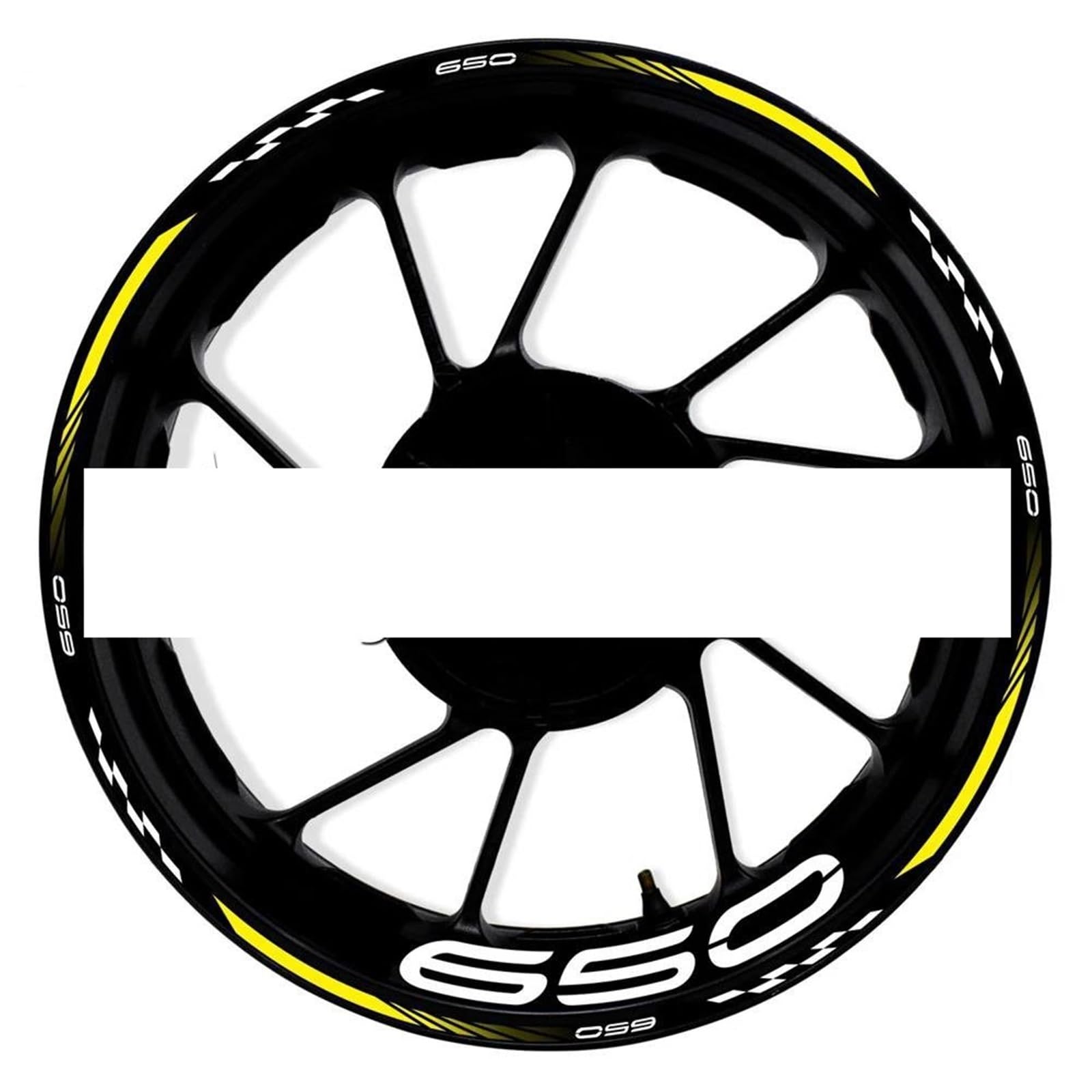 Stickers Motorcycle Wheel Stickers Reflective Decals Rims for Kawasaki Z650 Z 650 Z-650(Style 12)