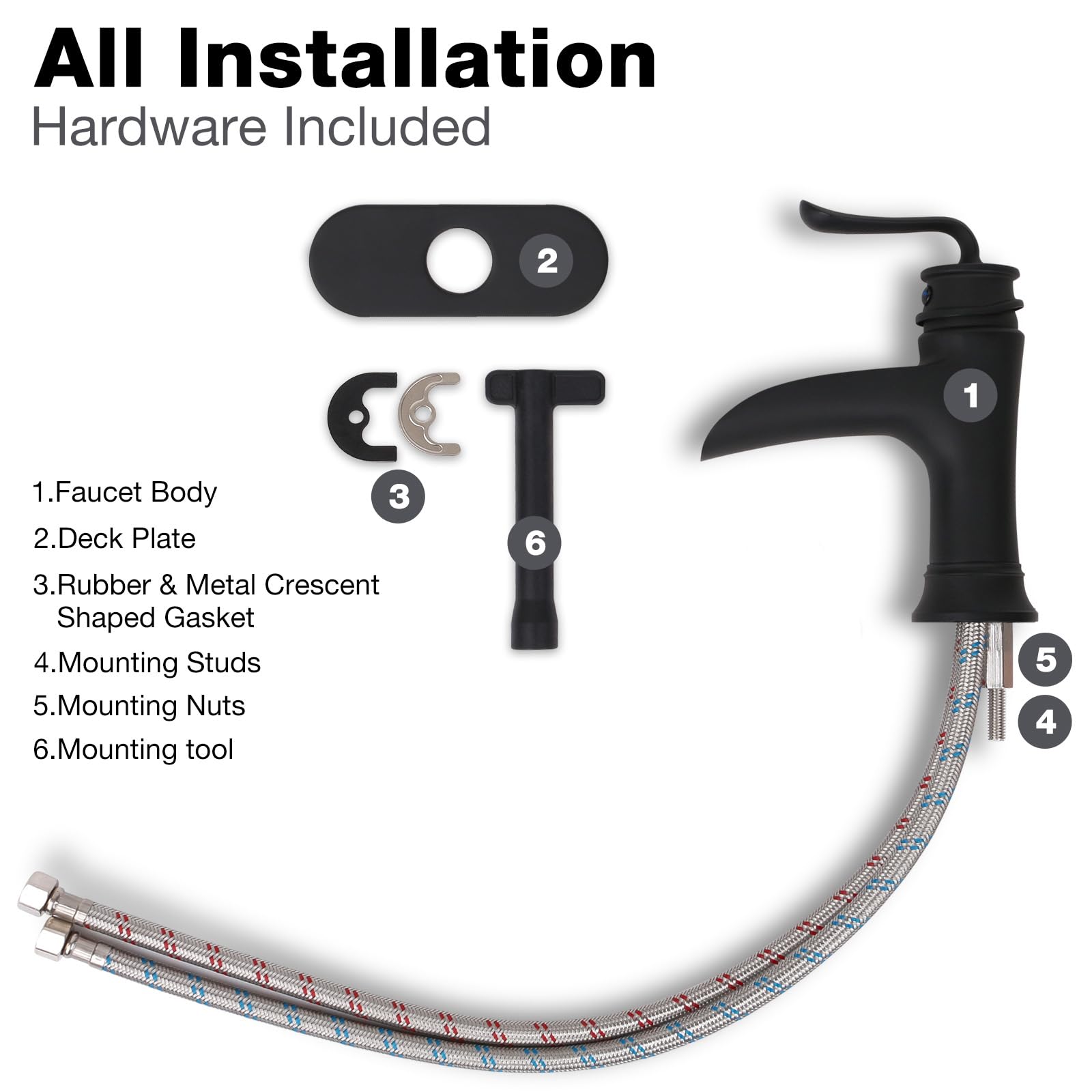 BANGPU 4 Inch Centerset Sink Faucet 3 Hole Centerset Sink Faucet 2