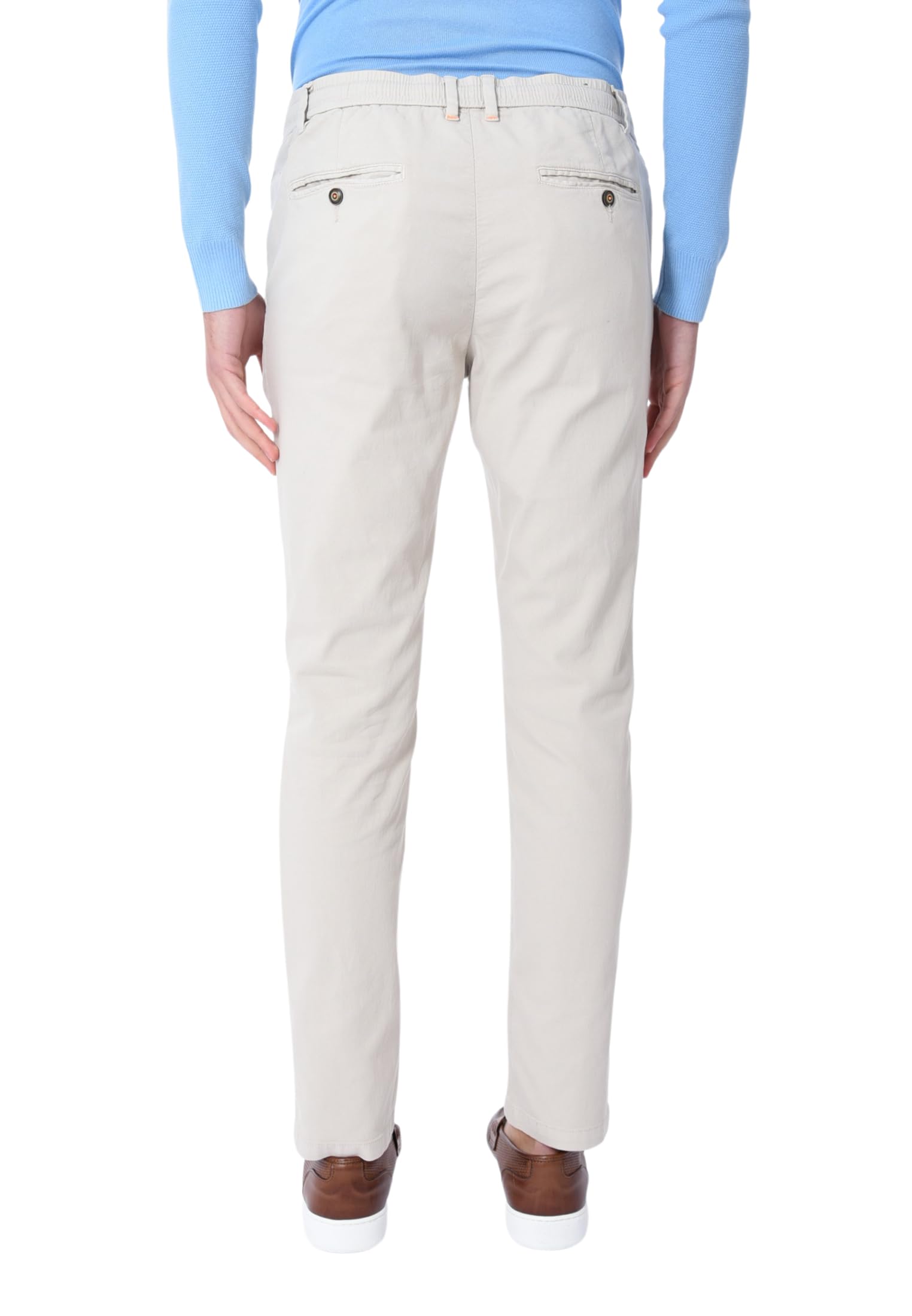Pantalones de verano para hombre, ligeros, elegantes, con cordón en la cintura, pantalones chinos de algodón