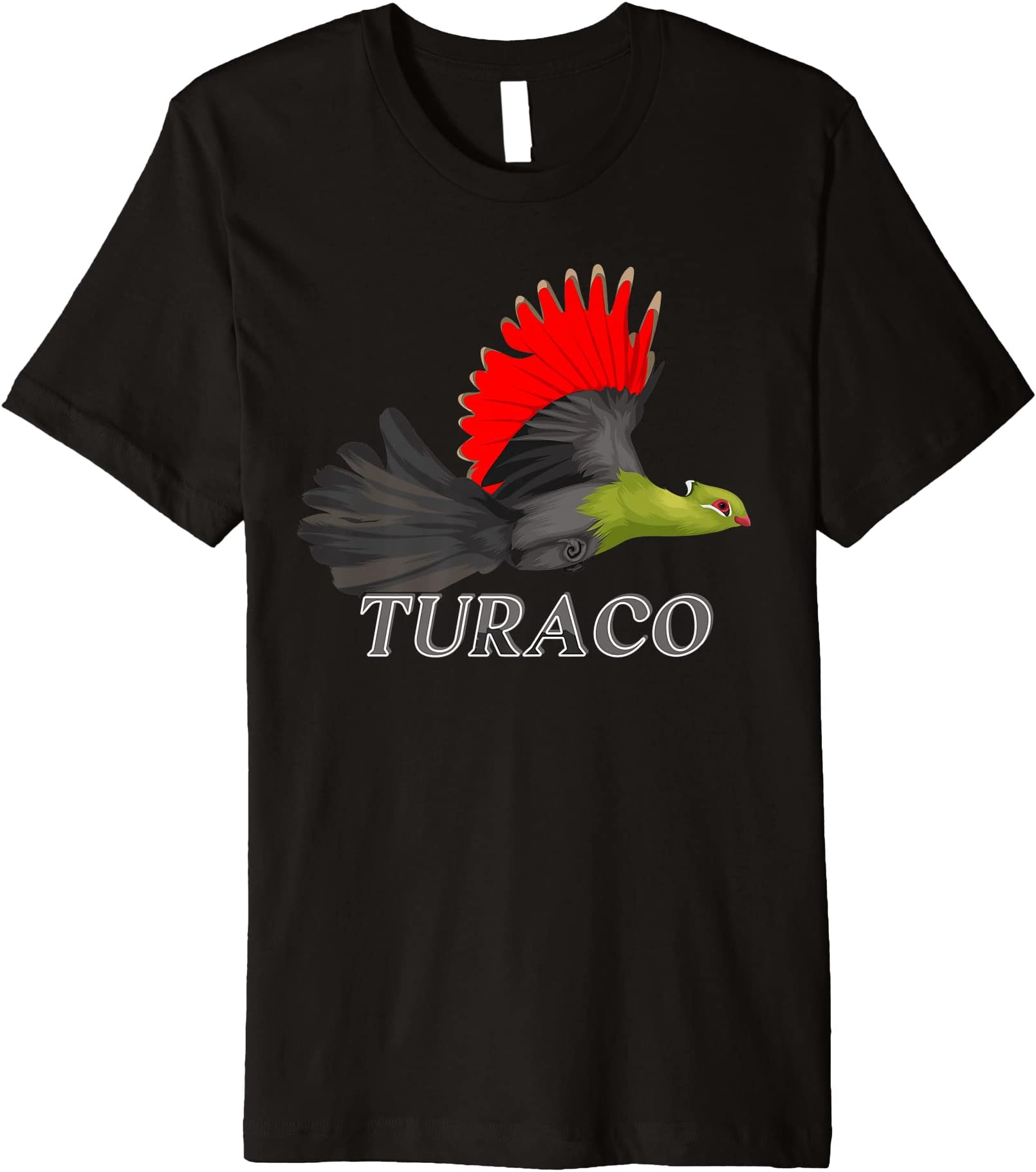 Turacou Bird Loerie Musophagidae go-away-birdsTuraco Bird Lourie Turacou Premium T-Shirt