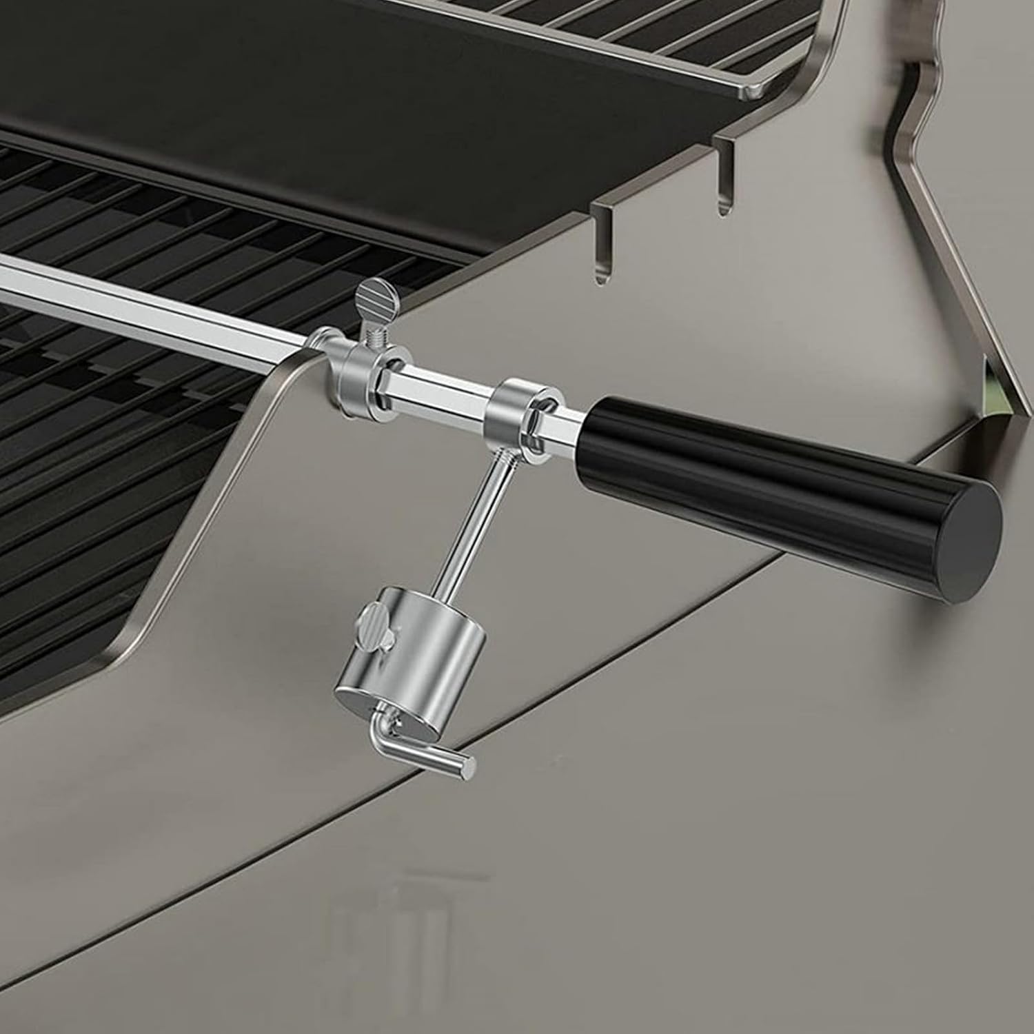 Garneck Stainless Steel BBQ Spit Rod Weight Accessory with Sturdy Support and Easy to Clean Design, Rotisserie Grill Balance Weight Stopper for Outdoor Camping and Picnics