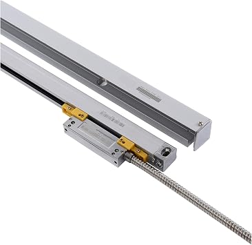 High Accuracy Linear Scale Encoder 70mm-420mm 5um 18mm*20mm Slim Linear Scale Original Thin Small Grating Ruler Encoder for Lathe Machine Milling Machine DRO Tools(KA-500 70mm 5u)