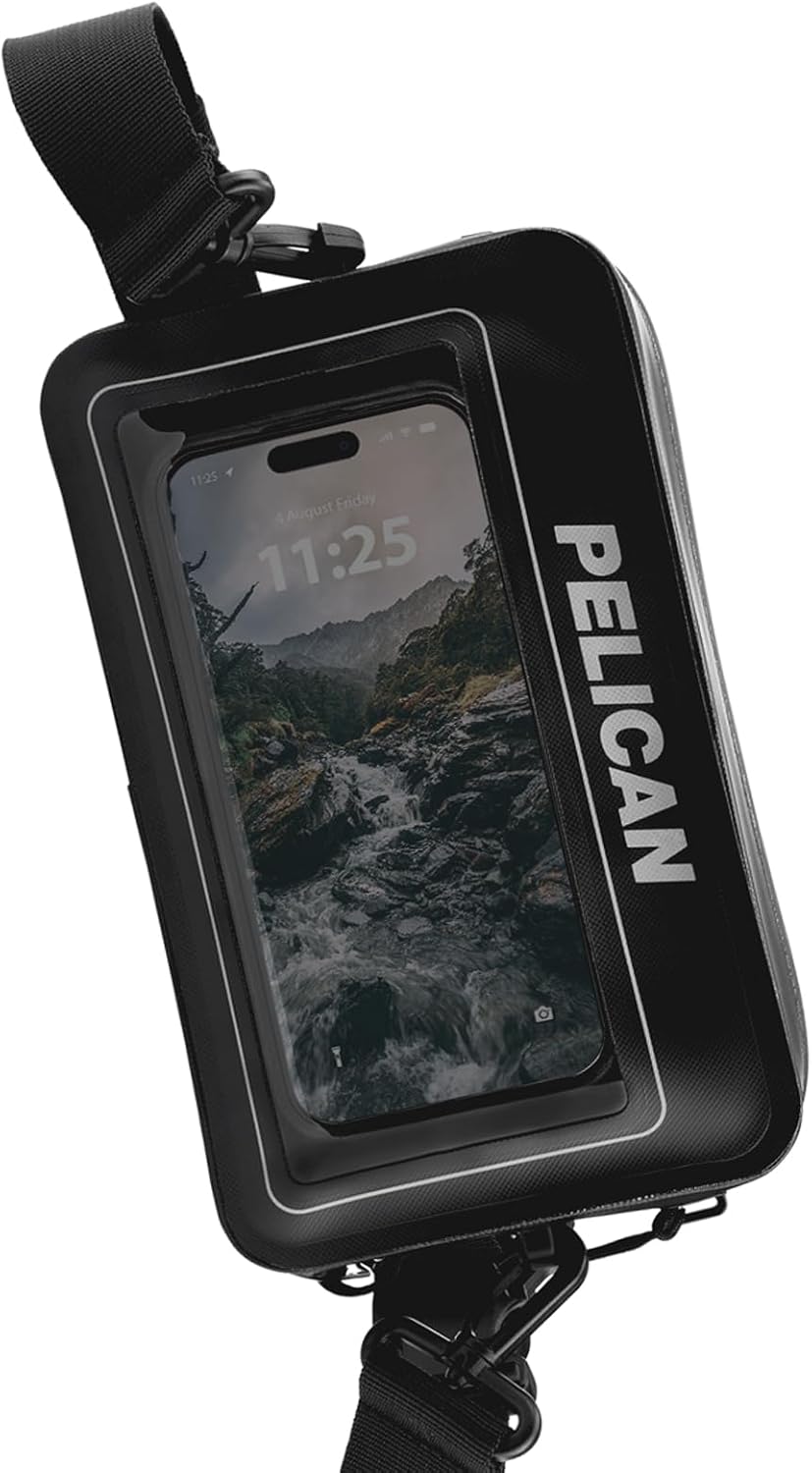 Pelican Marine Waterproof Sling Bag - Crossbody Chest/Shoulder Bag for Men with Adjustable Strap & Touchscreen Compatible Phone Compartment - Travel Daypack for Camping, Hiking, Biking & More