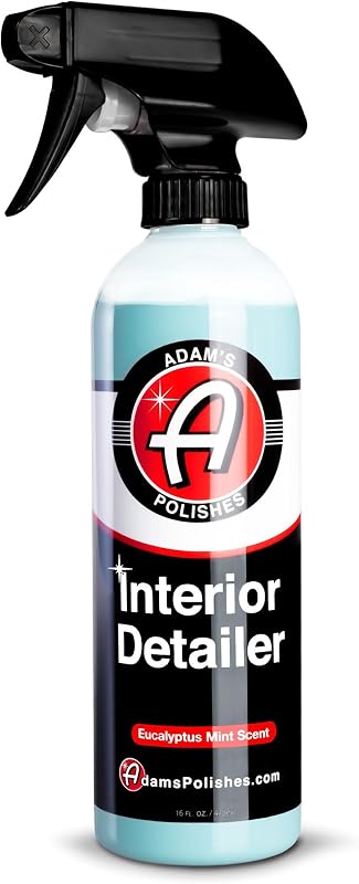 Adam's Polishes Interior Detailer 16oz - Limpiador total de interior de auto, protector y apósito, limpiador multiusos y acondicionador de cuero, vinilo, salpicadero, pantalla, limpiador de asientos y más