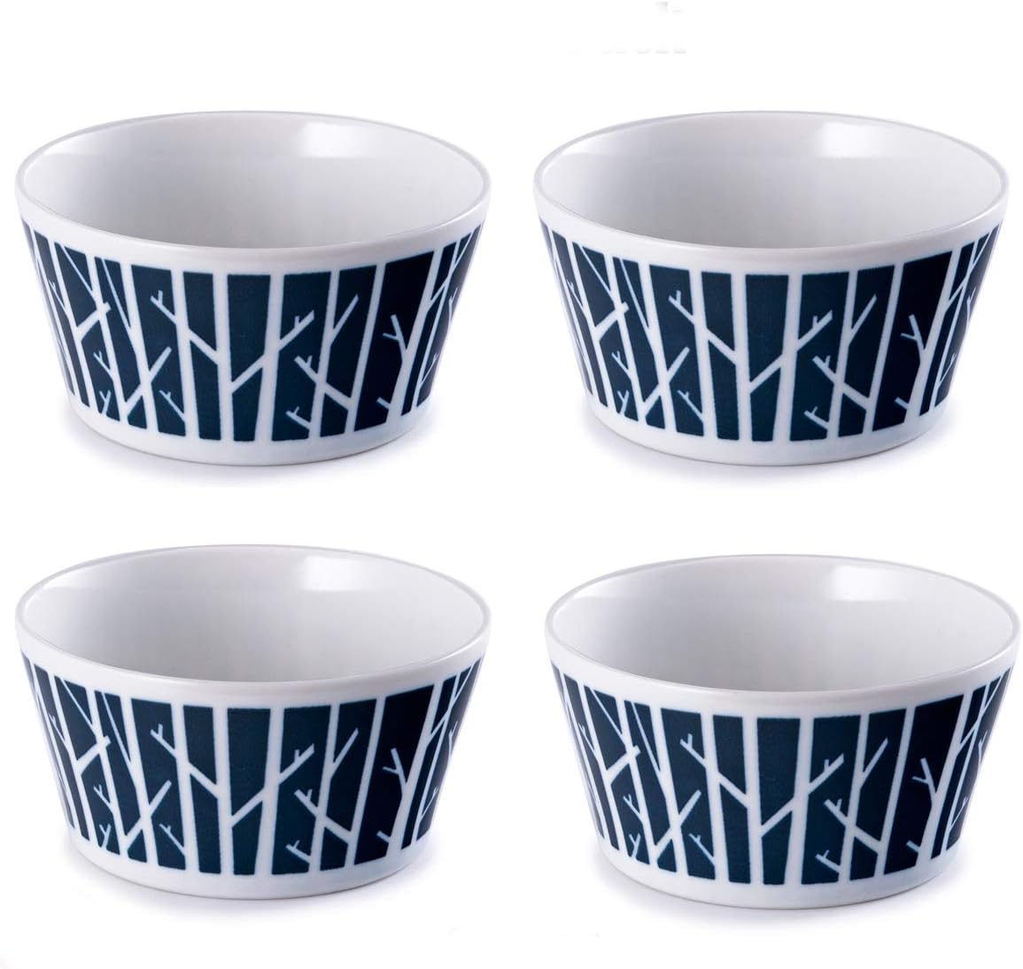 Hinomaru Collection Japanese Minoyaki Small Dish Porcelain Souffle Dish Ramekins Set