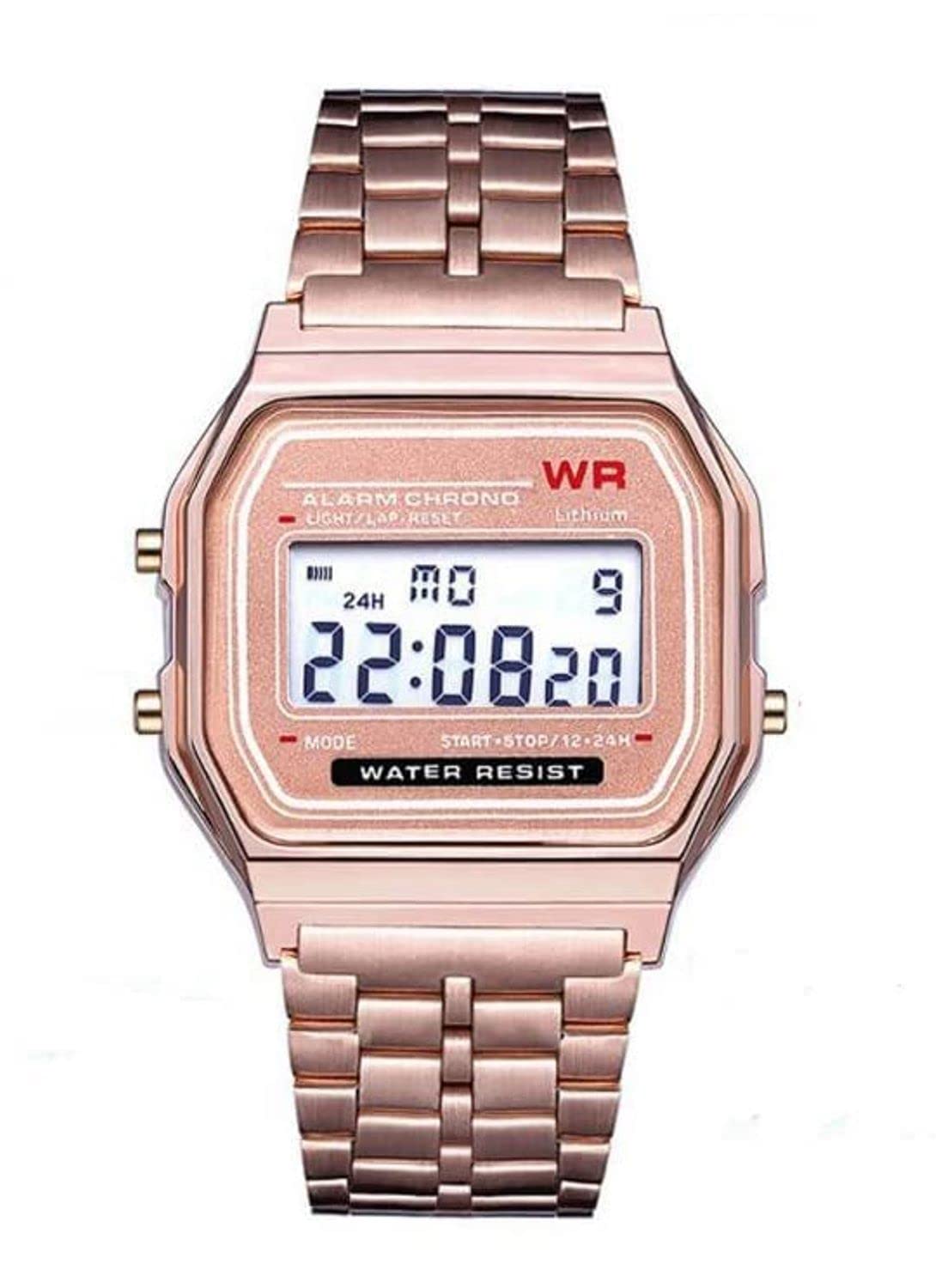 Acnos Stainless Steel Premium Brand Digital Rosegold Vintage Square Dial Unisex Wr70Ist Watch For Men Women Pack Of 1 (Wr70-Rosegold), Rose Gold Band (B0C27L8MKV) Amazon Price History, Amazon Price Tracker