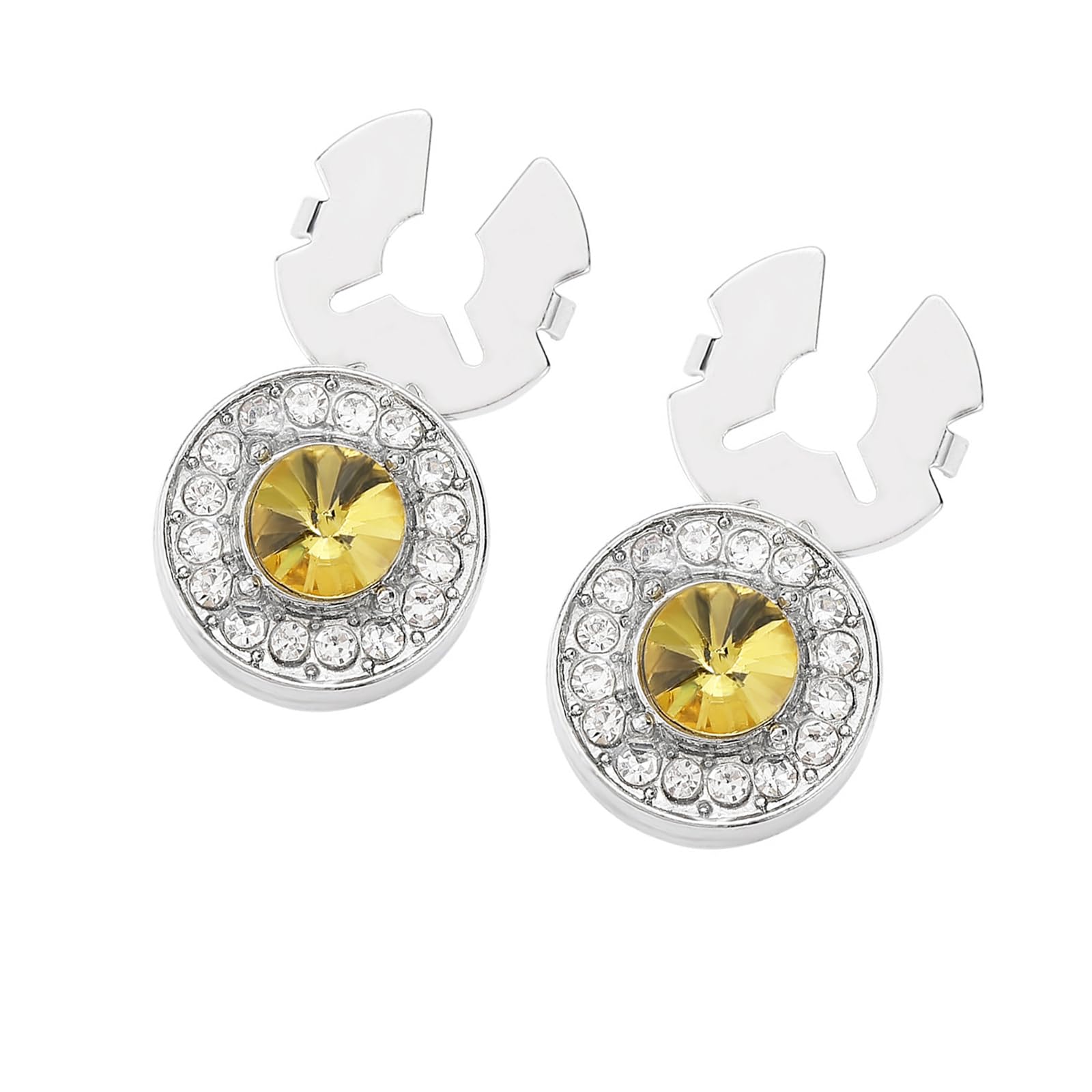 CAZSTYK Of Alloy Clip on Button for Clothing and Handcraft Decorations Dress Embellishment Button