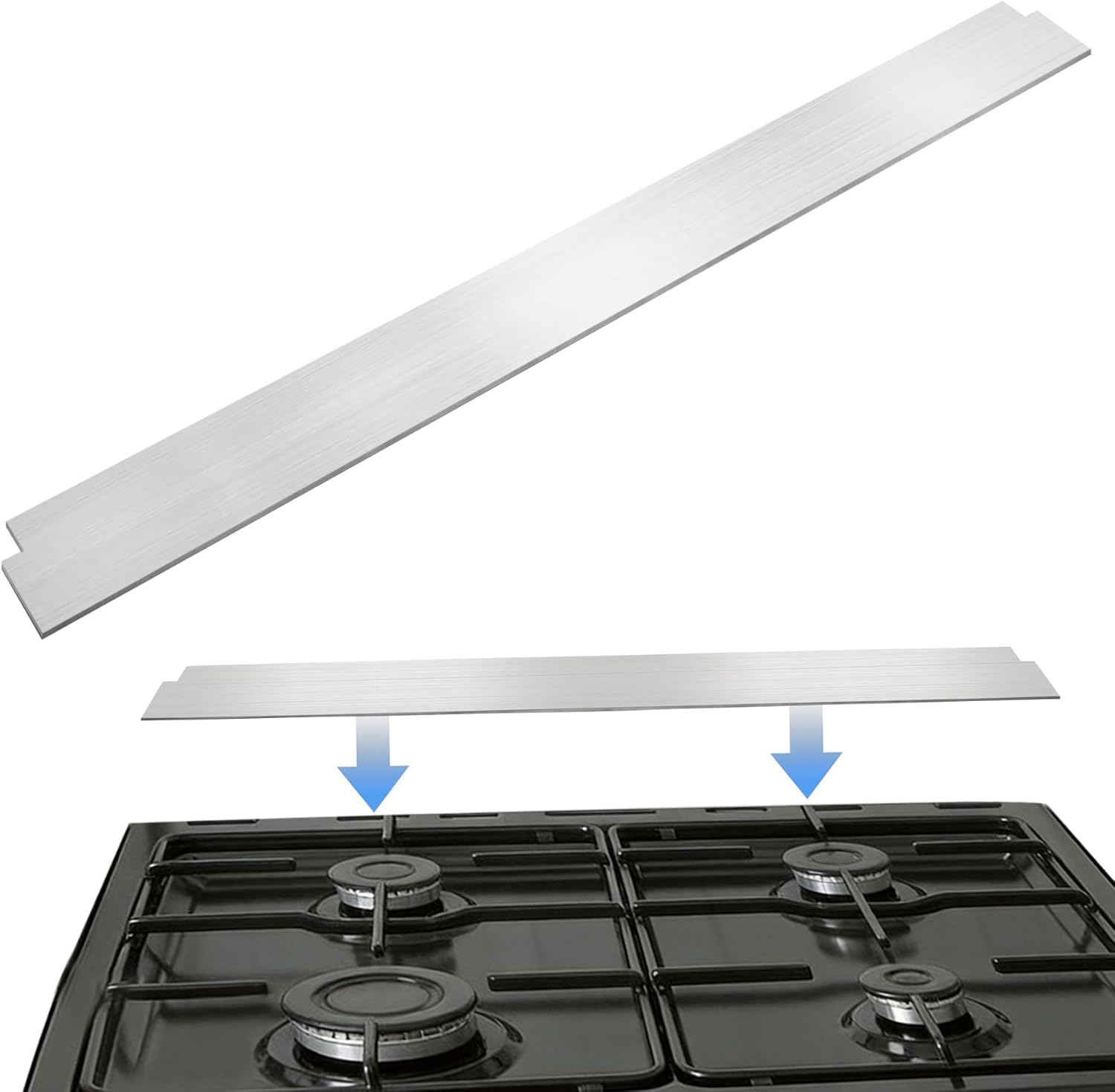 31" Slide-in Range Rear Filler, Universal Stove Back Gap Covers for Range, Upgraded Design Compatible with Waterproof Strips, Fit for Whirlpool, GE, Samsung & Most Brands, 31x2.67 Inch