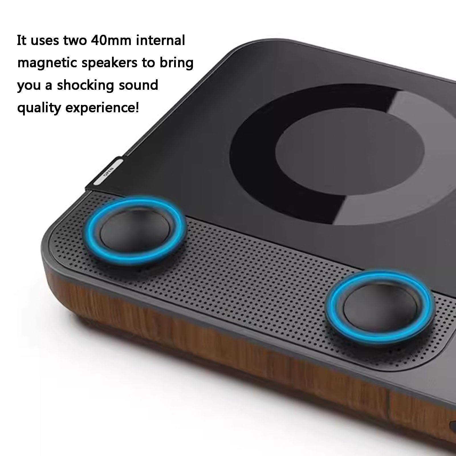 Mini lettore CD portatile Bluetooth con telecomando, schermo LED, ricaricabile, supporta CD, Bluetooth, FM, USB, AUX, ideale per gli amanti della musica in viaggio