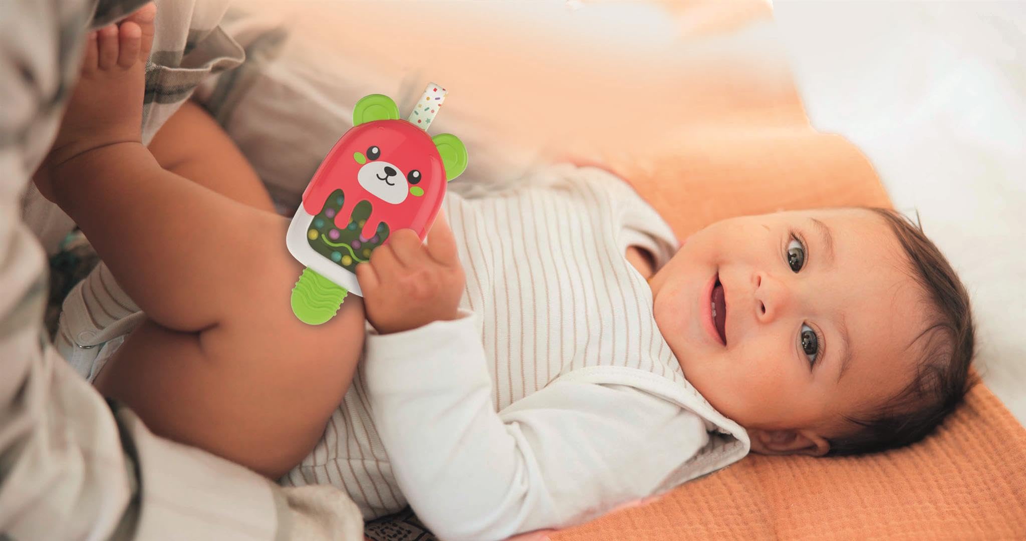 Clementoni, Baby Clementoni Rattle Ice Cream, Teether for Toddlers from 12 Months, 17503, rot - Image 4