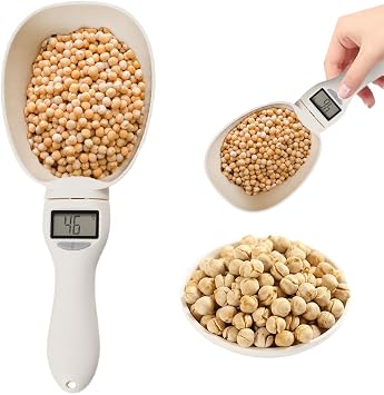 Electronic Measuring Spoon with Conversion,Digital Spoons Scale,Food Measuring Scoop,Multi-functional Spoon with Adjustable Scale 800g/0.1g,Measuring Scoop for Kitchen and Dog Cat Food Spoon/1pcs