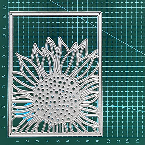 image for ZbFwmx Sunflower Cutting Dies Frame Die Cuts for Card Making Craft Die