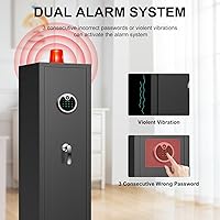 Vista 4 de 3 – 5 cajas fuertes para armas ignífugas para rifle y pistolas caseras, caja fuerte digital larga para rifles y escopetas con bolsa de pistola