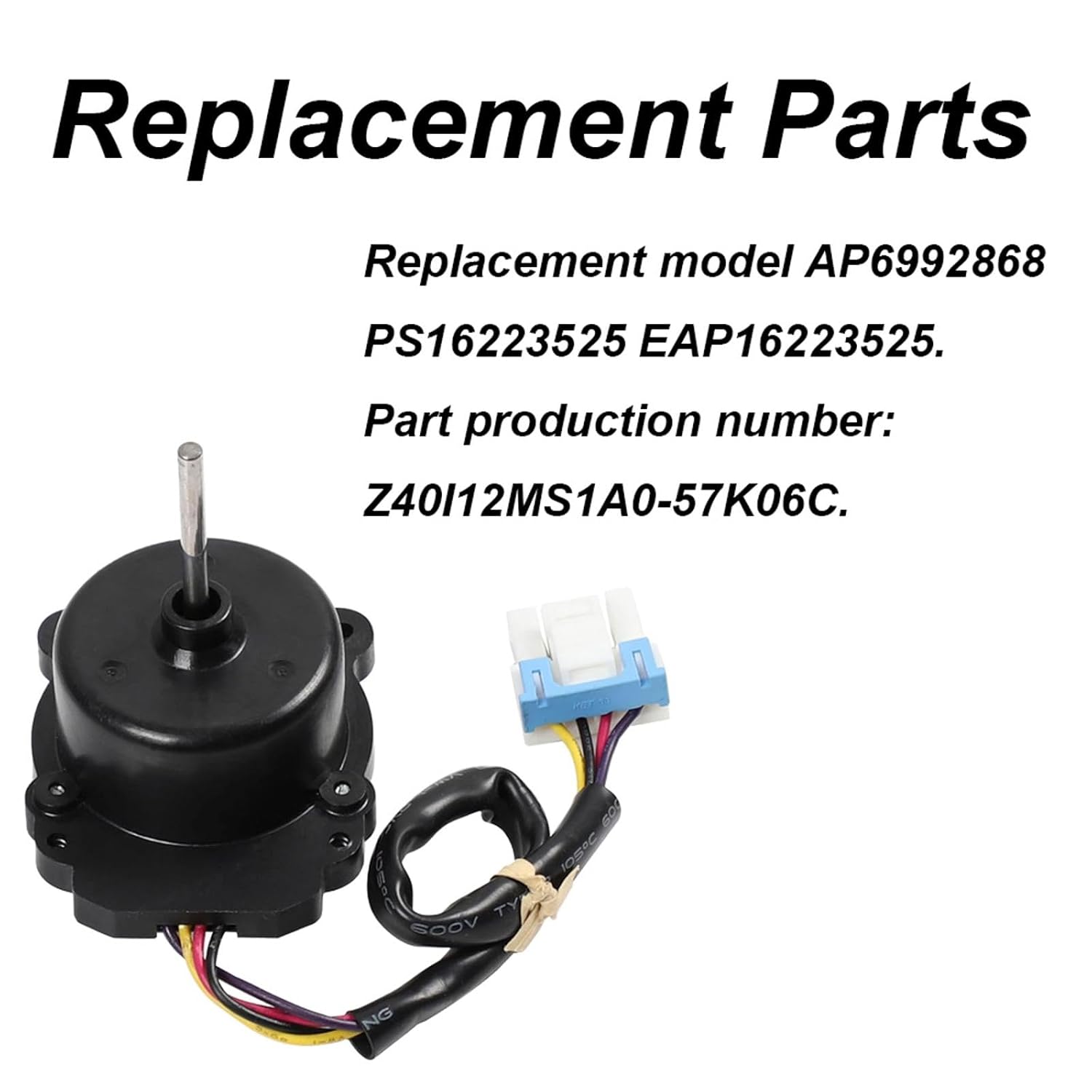 EAU64843805 Condenser Fan Motor Assembly Compatible with LG Refrigerator Evaportator Fan Motor, Replace AP6992868 PS16223525 EAP16223525 DC 12V