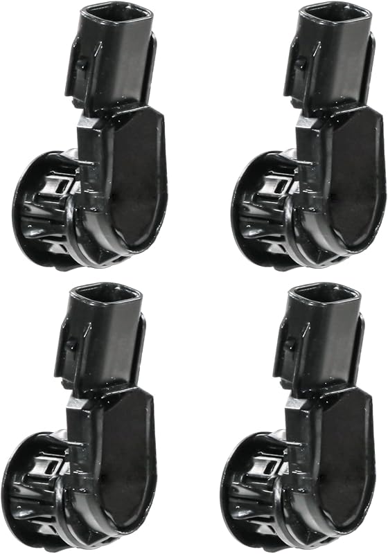 4 Pcs Reverse Parking Sensor with 6 Pins, Parking Assist Sensor Replacement for 893410C010, PPS65, 893410C010, 8934142030, Compatible with RAV4 14-18, Tacoma 15-22, Tundra 14-21