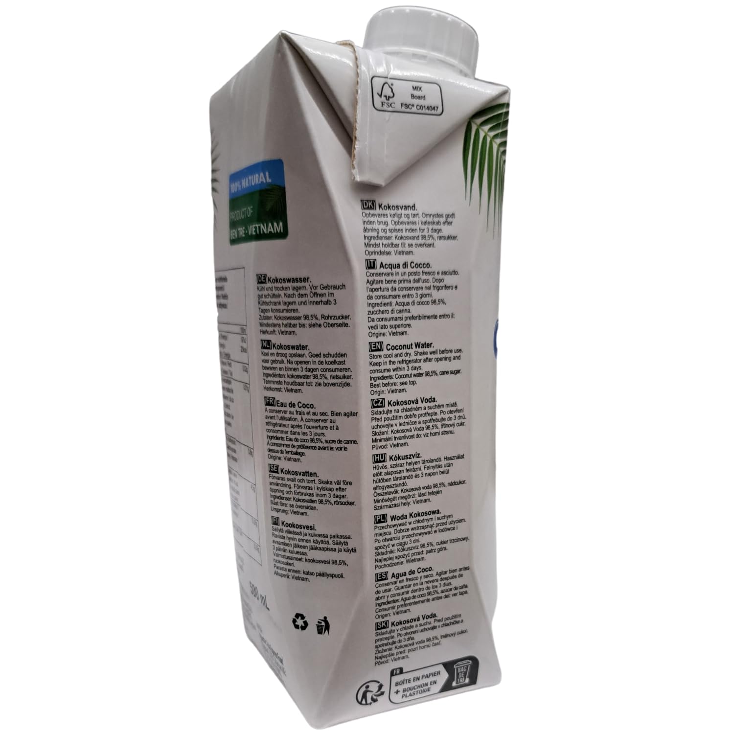 BAMBOO TREE - Acqua di cocco - Multipack (12 X 500 ML)
