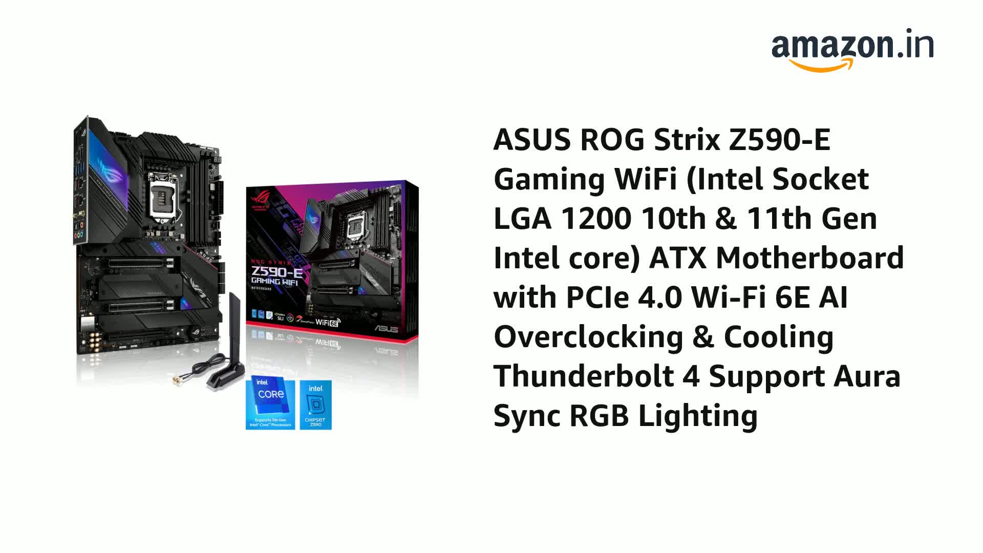 Amazon.in: Buy ASUS ROG Strix Z590-E Gaming WiFi ATX Motherboard