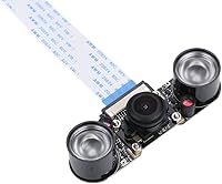 Vista 1 de Raspberry Pi 4 Cámara ojo de pez gran angular 5MP 1080p visión nocturna módulo de cámara para Raspberry Pi 4 Modelo B Raspberry Pi 3 Modelo B/B+