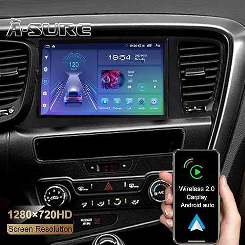 Miniatura 7 de ASURE Actualización de radio estéreo de coche de 9 pulgadas para Kia Optima 2010-2013 de gama baja, 4 núcleos 2G+32G Android GPS unidad principal