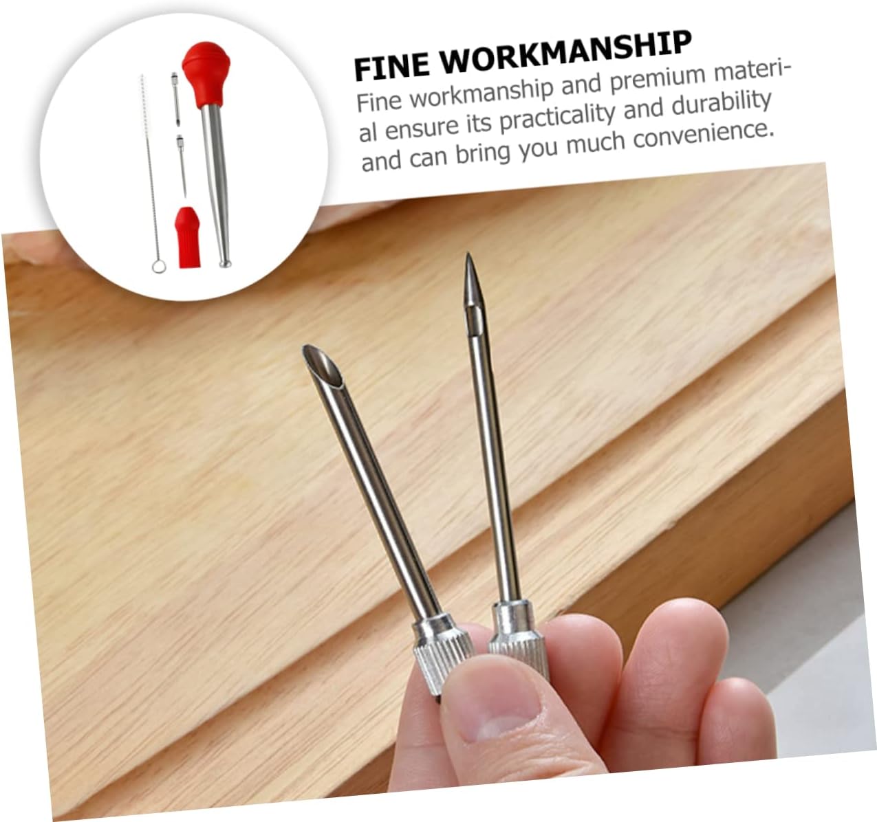 Cooking Marinating Tool Turkey Baster Pump Silicone for Bbq Turkey Injector Spice Injector Brush