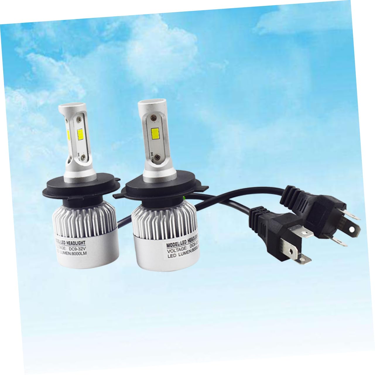 Zerodeko Lampadina LED H4 per Fari Auto, Chip Csp, Alluminio, Design , 2 Pezzi, per Auto e Camion