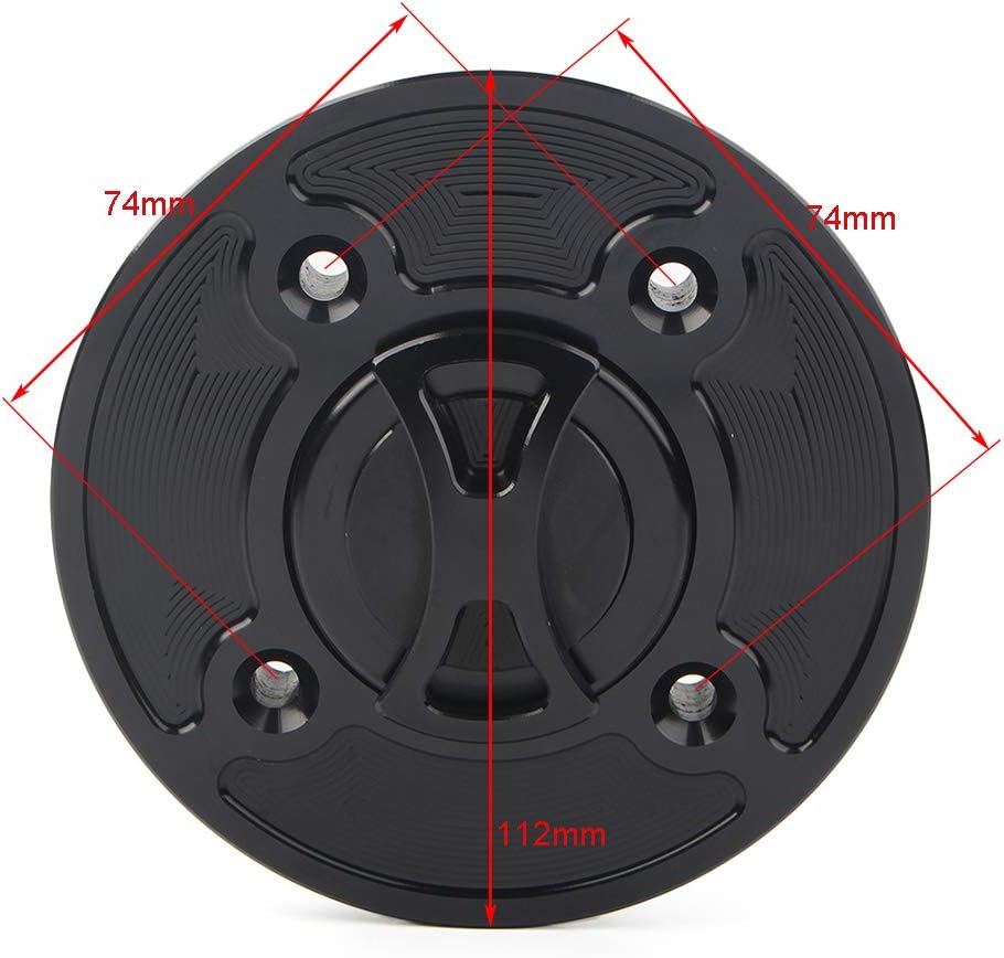 Cnamid5 1 pcs Red Keyless Twist off Gas Tank Cap Cover For Kawasaki Ninja 400 650 Z900 For Versys 1000