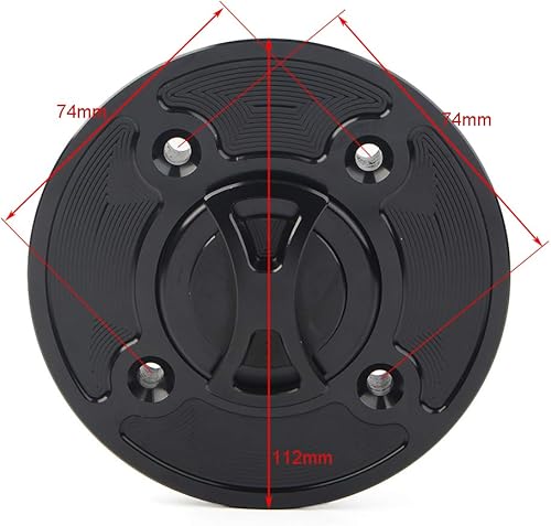 Miniatura 4 de GZYF 1 unids Negro Keyless Twist off Fuel Gas Tank Cap Cover para Kawasaki Ninja 400 650 Z900 para Versys 1000