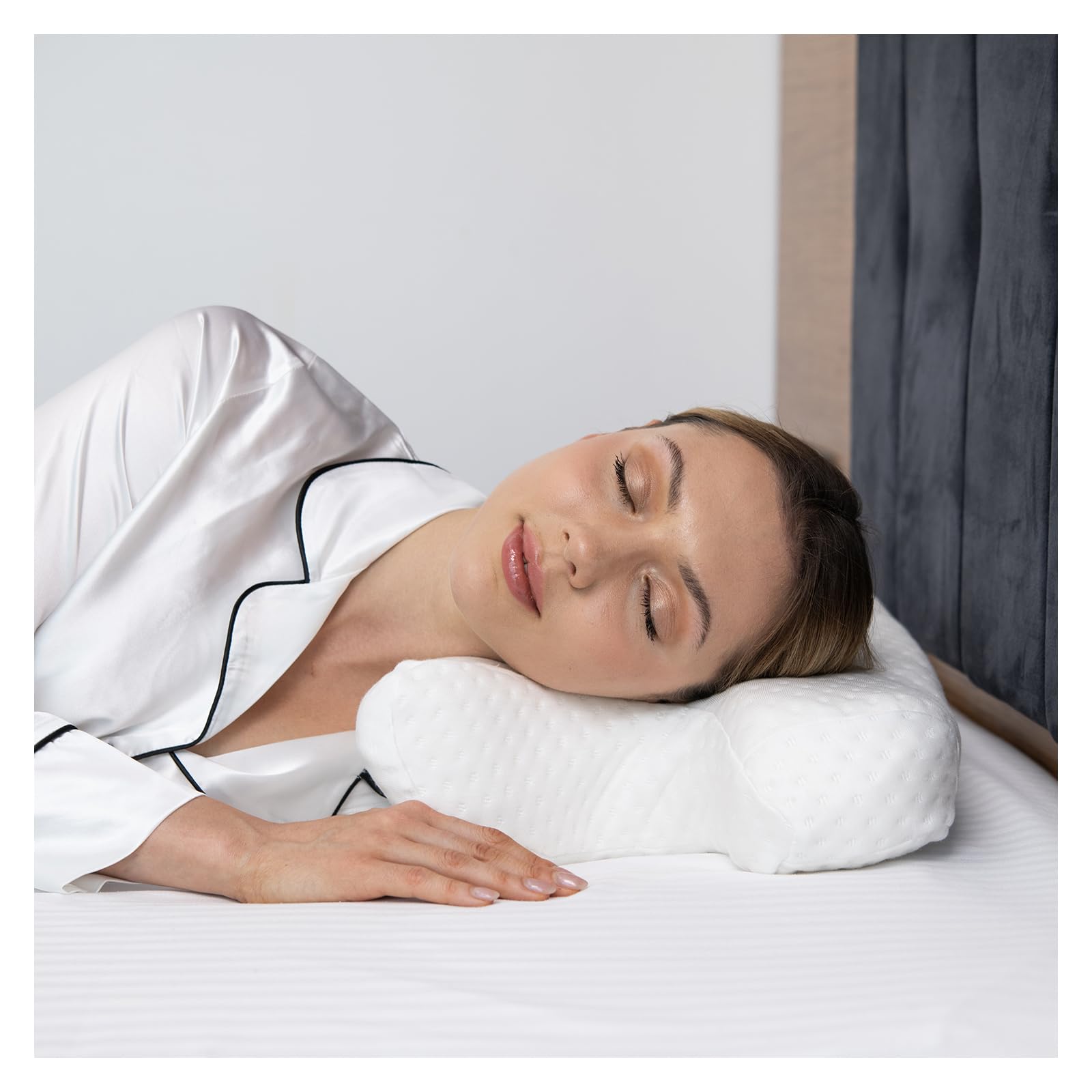 Almohada de belleza. Beauty Pillow. Anti Falten, Anti Wrinkle, Anti Aging, Antienvejecimiento almohada, Almohada de espuma viscoelástica. Almohada para dormir de lado. Almohada de soporte