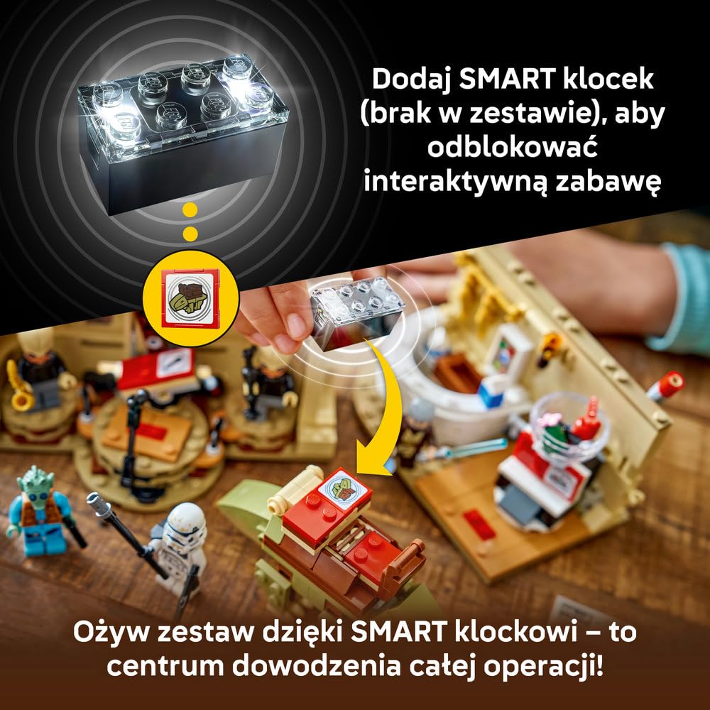 LEGO Star Wars SMART Play: Kantyna Mos Eisley 75425 | Interaktywna zabawka dla dzieci 8+, seria SMART Play, prezent Star Wars, klocki dla chłopca i dziewczynki, 666 elementów