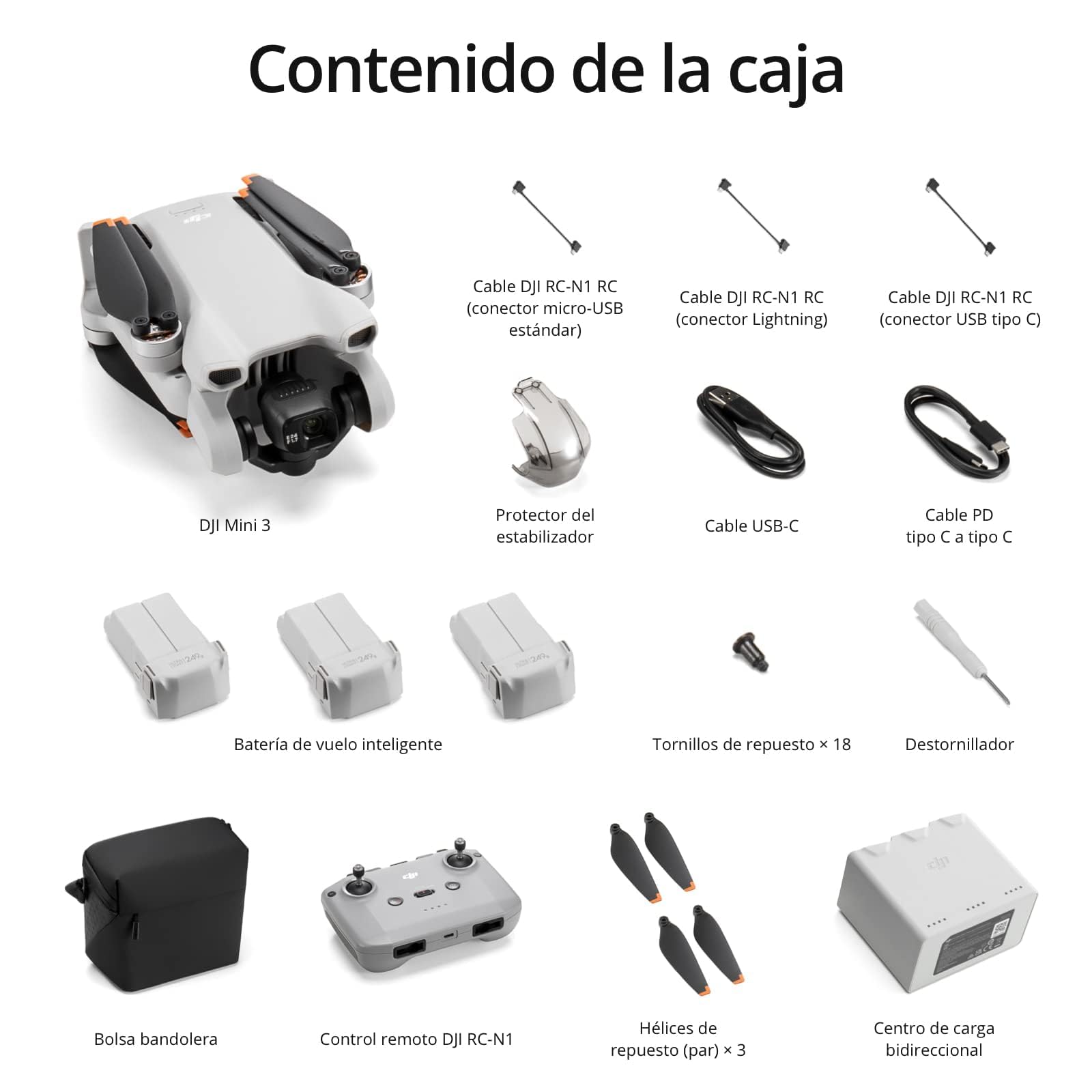 DJI Pack Mini 3 Vuela Más – Dron Mini con cámara y mando a distancia, ligero y plegable con vídeo 4K HDR, 38 min de tiempo de vuelo, Grabación vertical y funciones inteligentes