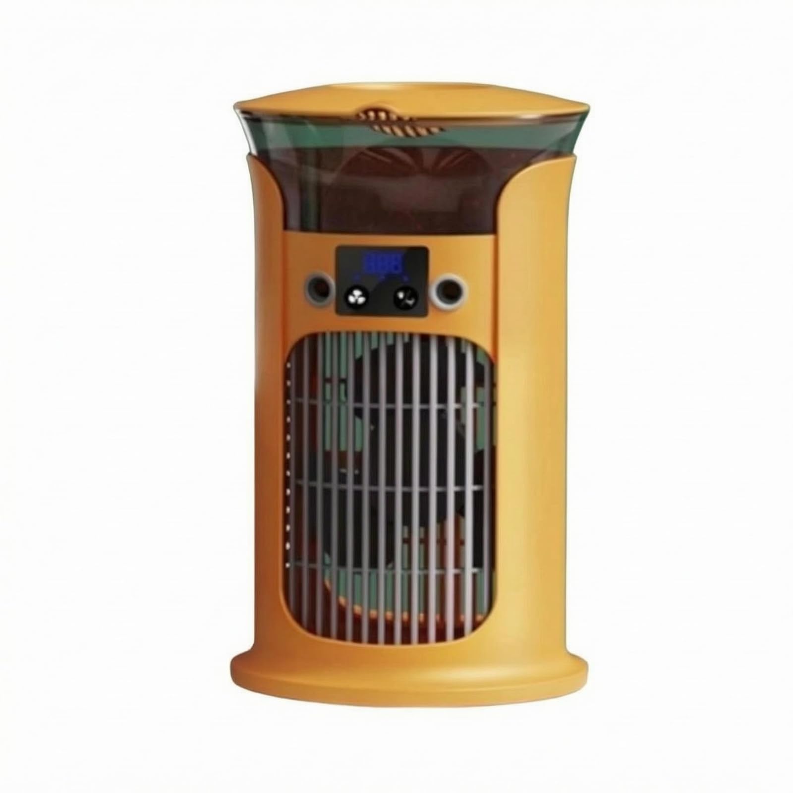 Translucent Reservoir Desktop Air Cooler Digital Display Tabletop Air Cooler Top Fill Home Appliance Front Grille, Orange | Home & Garden | Home Improvement | Heating Cooling & Air-picture-13