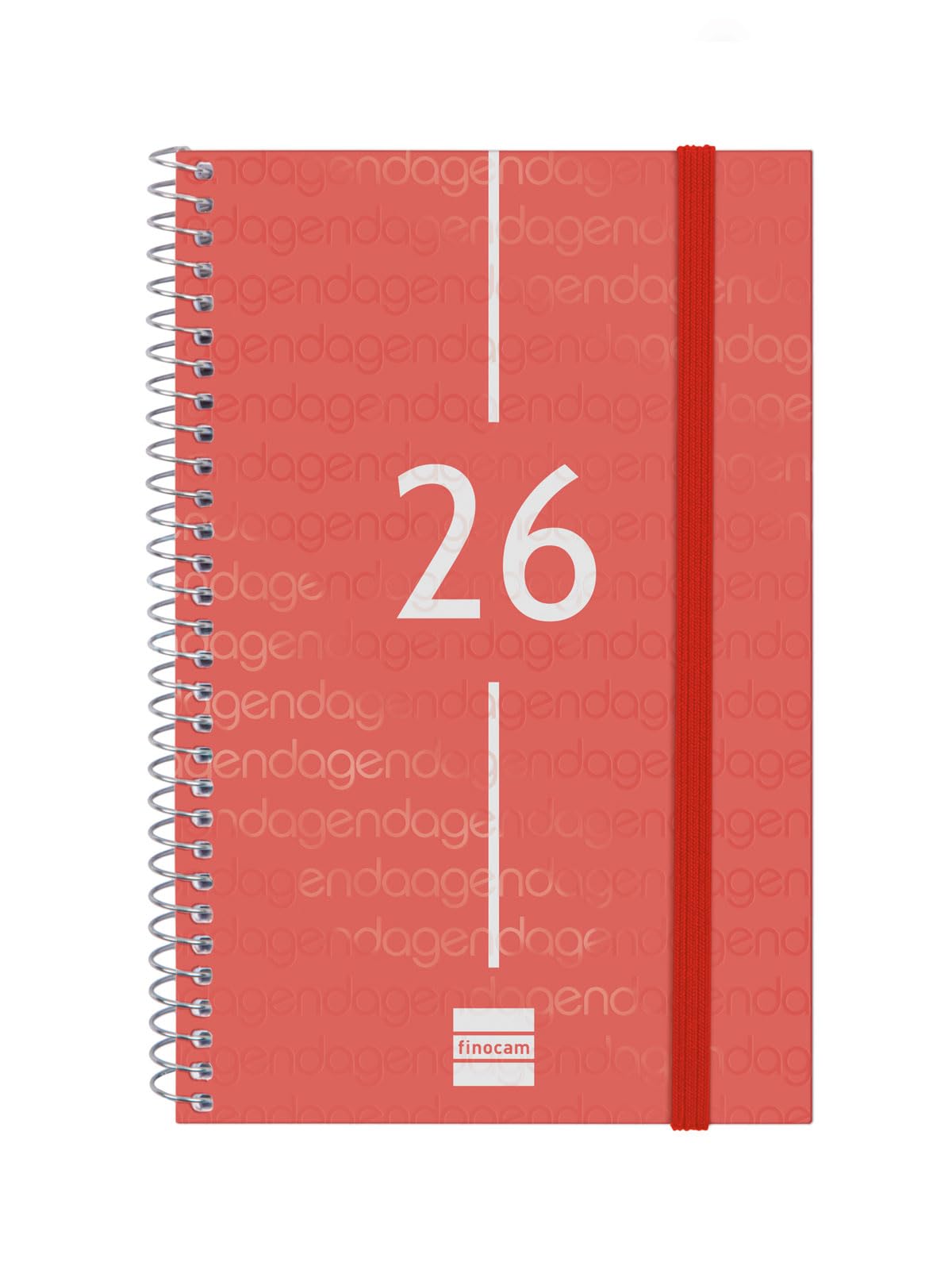 Finocam - Agenda Organizer Open Troy 2026 Week Vertical View January 2026 - December 2026 (12 months) Bordeaux Spanish