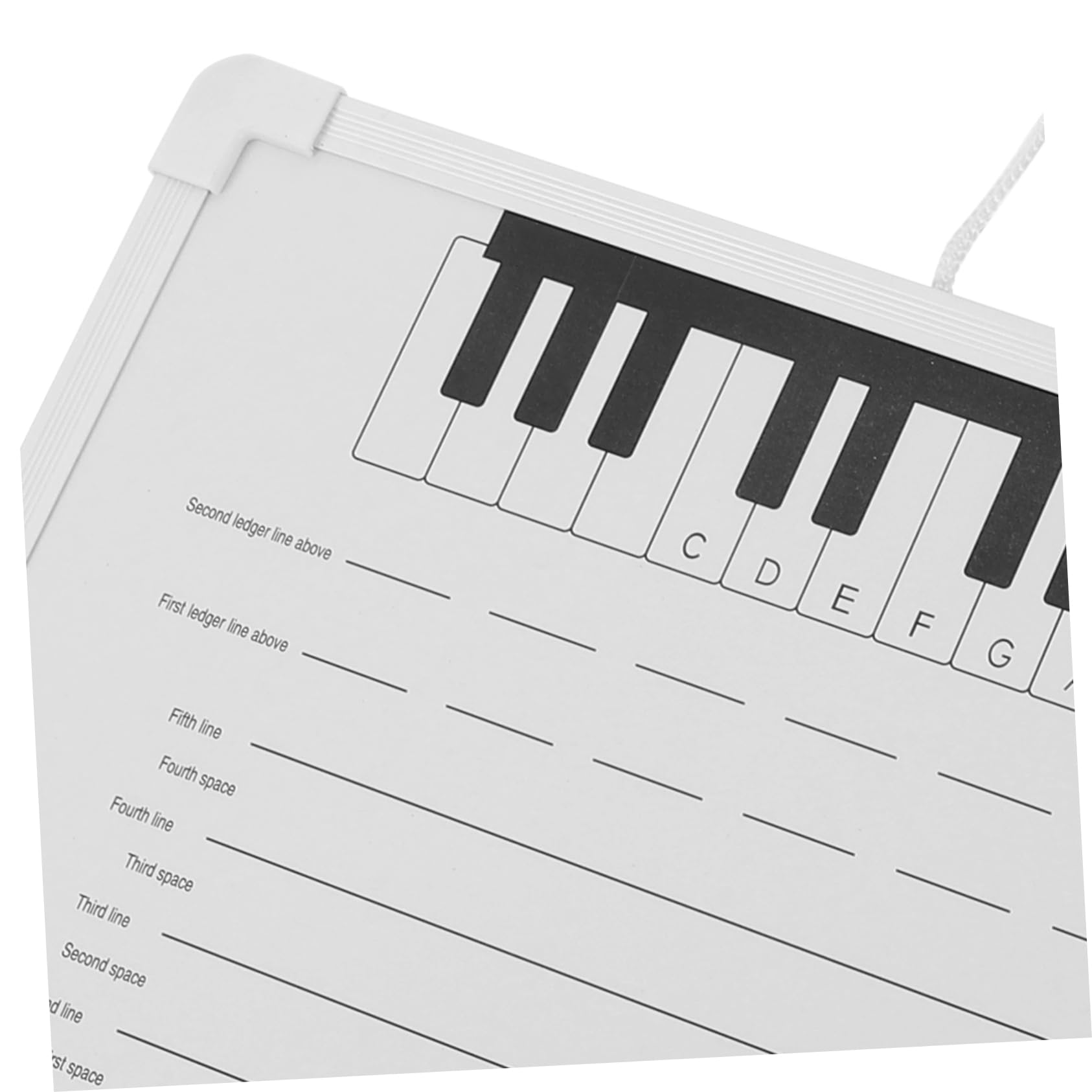 Tableau Effaçable à Sec pour Personnel Musical, Matériel Pédagogique Léger en Plastique, avec Autocollants de Notes, Usage École et Maison
