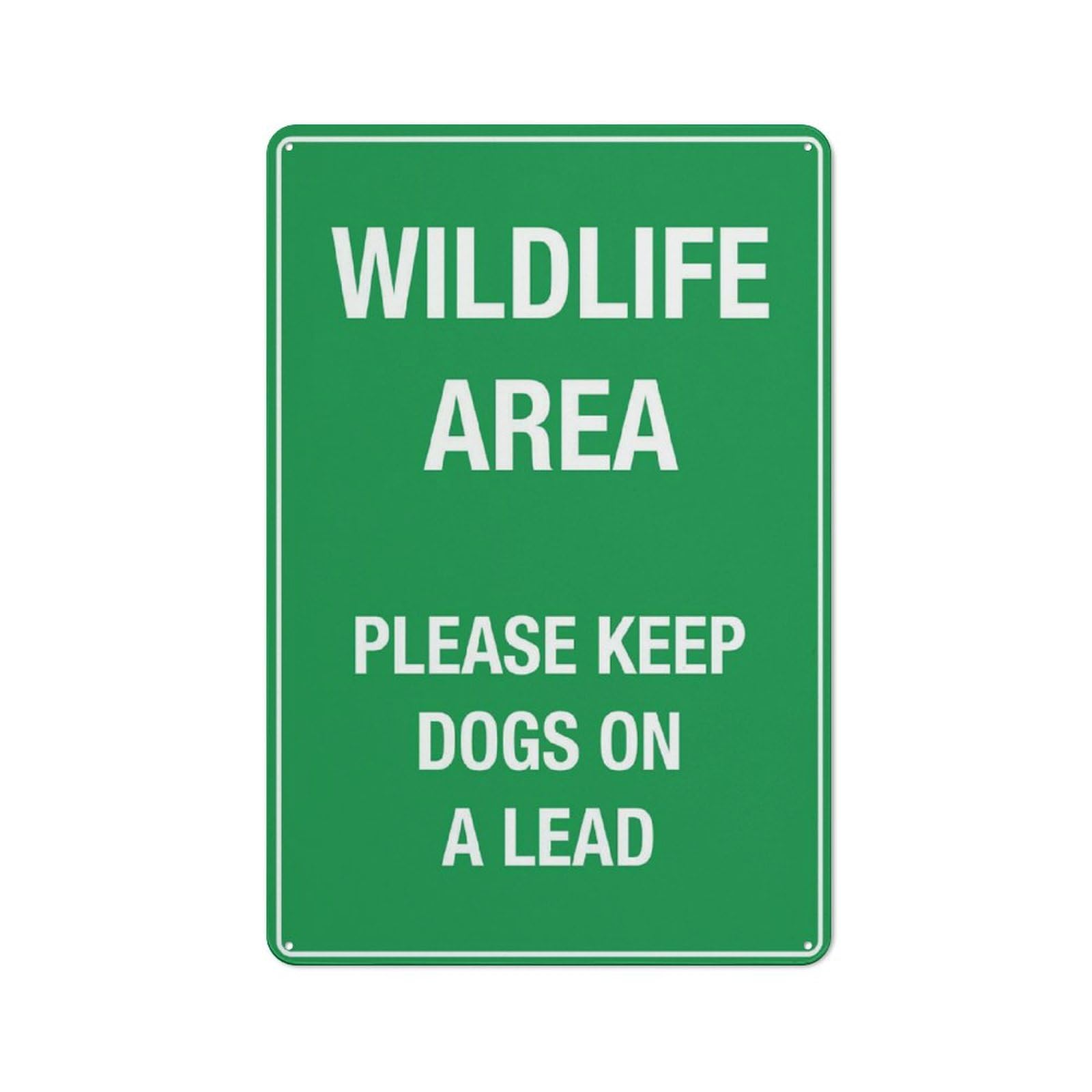 Wildlife Area Please Keep Dogs On A Lead Sign Metal Signs 12X8 Inch Rust Free Aluminum,Uv Ink Printing,Durable/Weatherproof Outdoor For Home