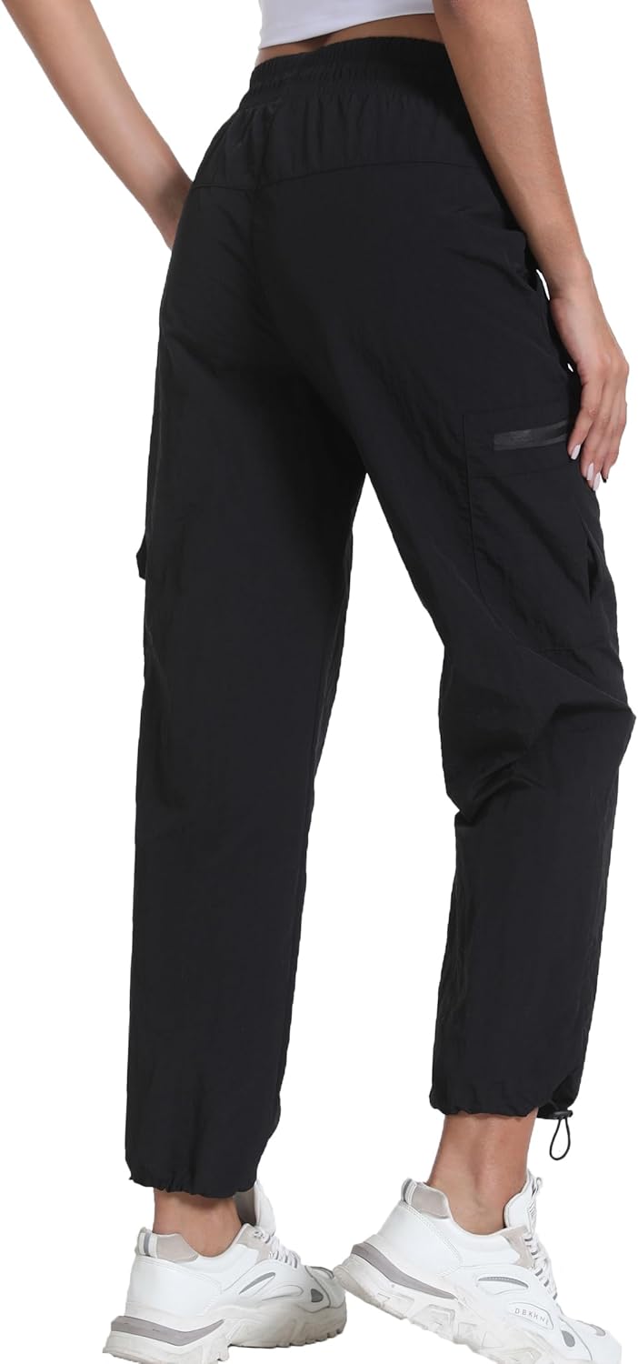 Women's Joggers with Pockets, Hiking Cargo Water Resistant Lightweight Pants for Women Workout Athletic Travel Camping - Image 4