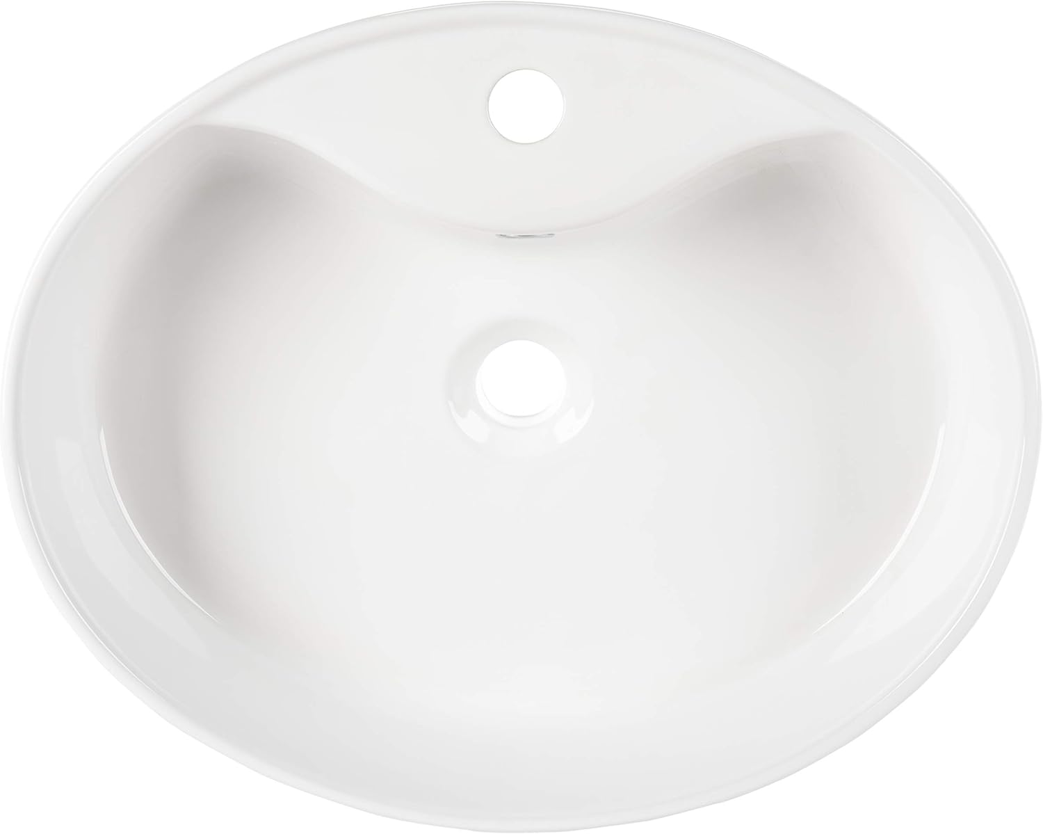 Elegant Brook White Ceramic Above-Counter Vessel Sink
